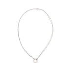 18k White Gold 2 Diamond Love Pendant Necklace w/ Box