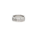 18k White Gold Tank Francaise Ring w/ Box & Certificate