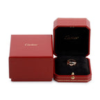 18k White Gold and Rose Gold Interlocking Love Ring with 6 Diamonds w/ Box