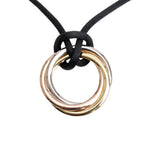 18k Yellow, White &amp; Rose Gold Trinity Pendant Necklace w/ Box &amp; Certificate