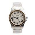 Stainless Steel &amp; 18k Yellow Gold Santos Ronde 33 MM Automatic Watch