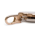 Vintage 18k White &amp; Rose Gold Double Heart Charm