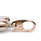 Vintage 18k White &amp; Rose Gold Double Heart Charm
