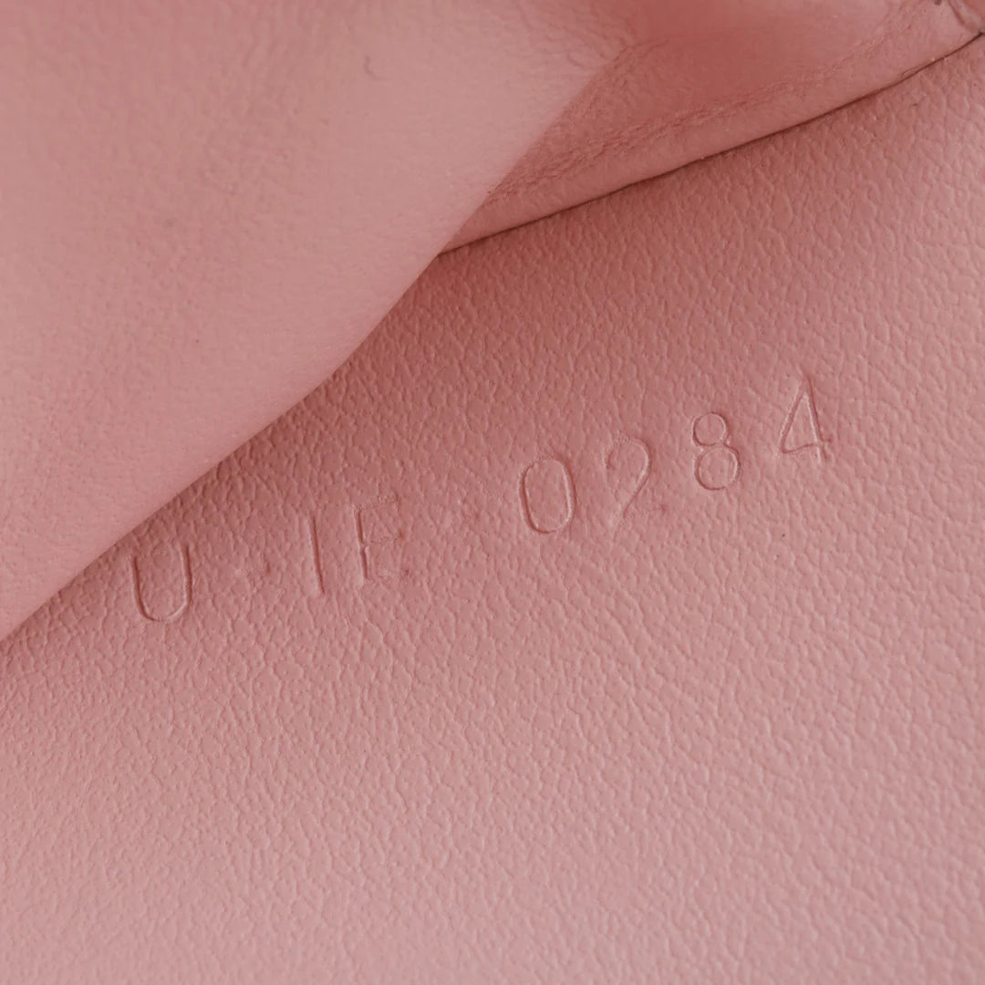 Pink Shiny Calfskin Leather Triomphe Compact Wallet