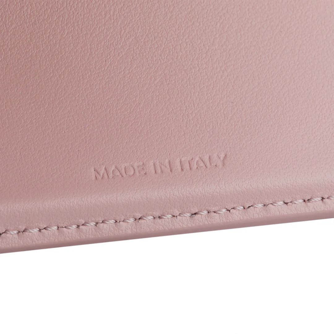 Pink Shiny Calfskin Leather Triomphe Compact Wallet
