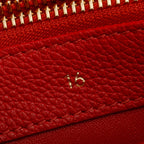 Red Calfskin Leather Small 16 Bag w/ Strap