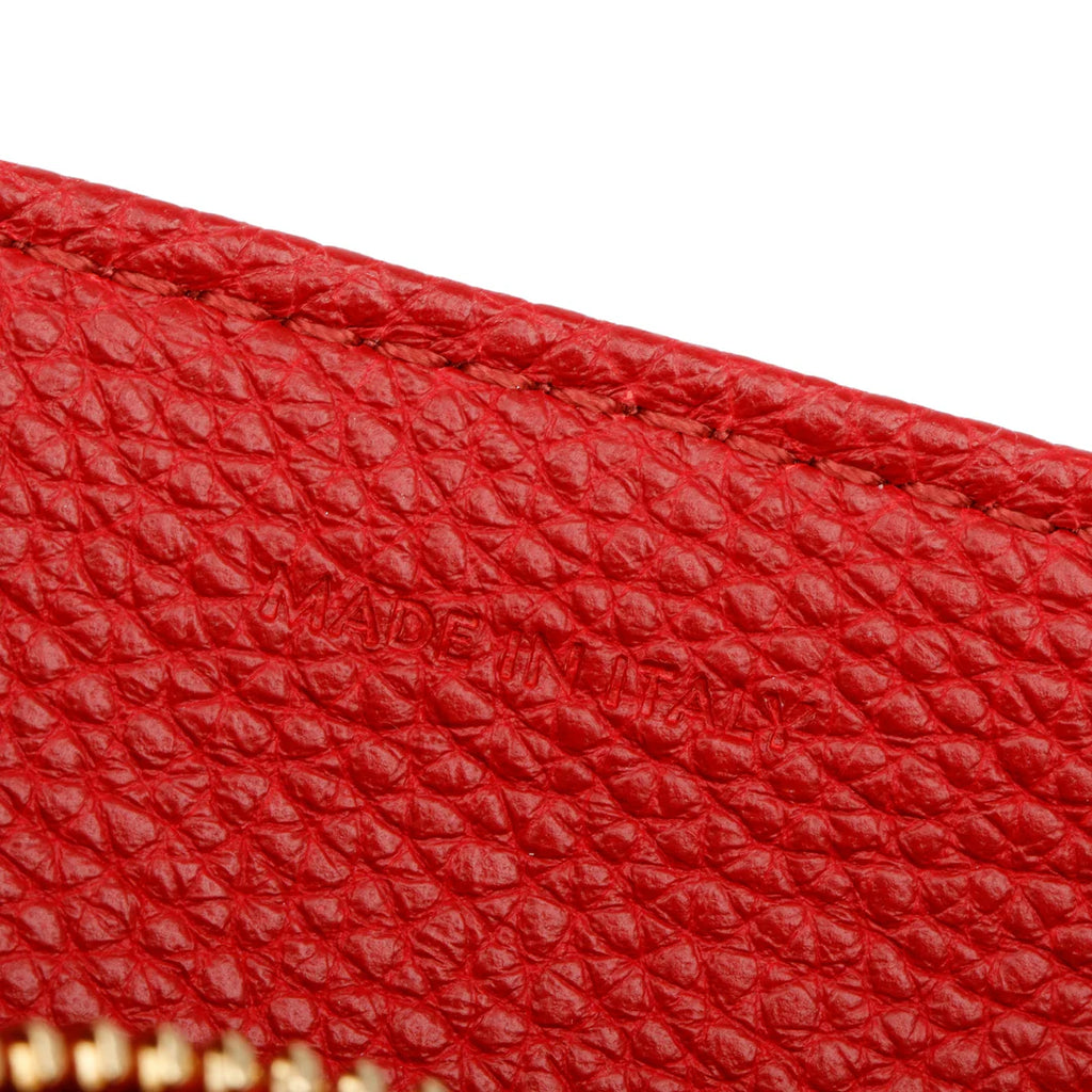 Red Calfskin Leather Small 16 Bag w/ Strap