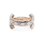 18k White &amp; Beige Gold Diamond Coco Crush Toi Et Moii Ring, Size 55 7.25 w/ Box Coeur Cult Core