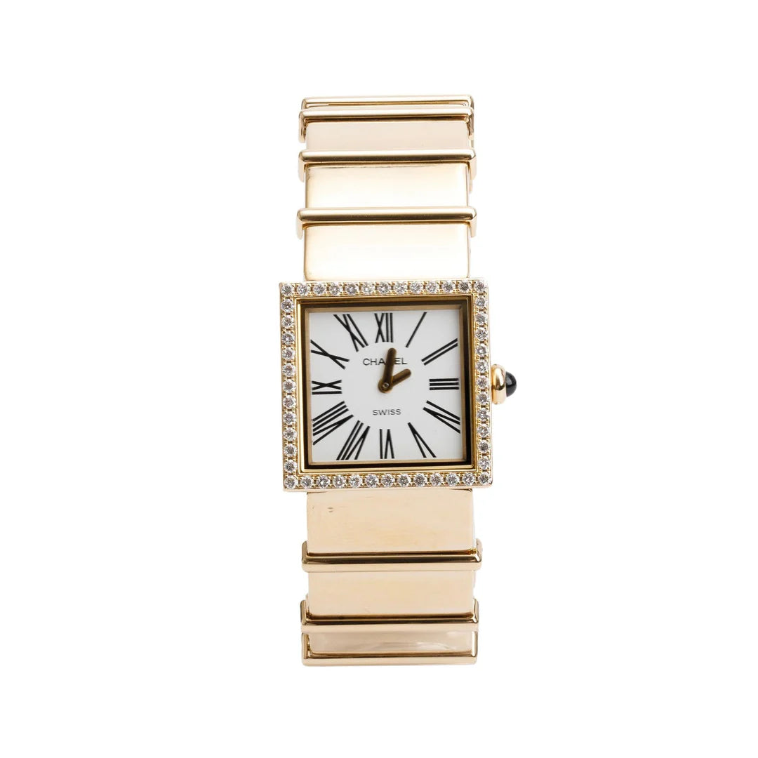 18k Yellow Gold Diamond Bezel Mademoiselle Watch