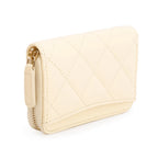 2020 Neutral Calfskin Leather Classic Zipped Coin Purse w/ Box, Authenticity Card &amp; Receipt