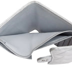 2021 Silver Metallic Quilted Lambskin Leather Compact Wallet