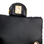 2022 Diamond Threaded Tweed CC Pearl Crush Square Mini Flap Bag