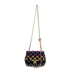 2022 Diamond Threaded Tweed CC Pearl Crush Square Mini Flap Bag