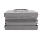2022 Grey Quilted Calfskin Leather Coco Vault Small Vanity Case