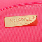 2022 Pink Lambskin Leather Large 19 Flap Bag w/ Box &amp; Receipt
