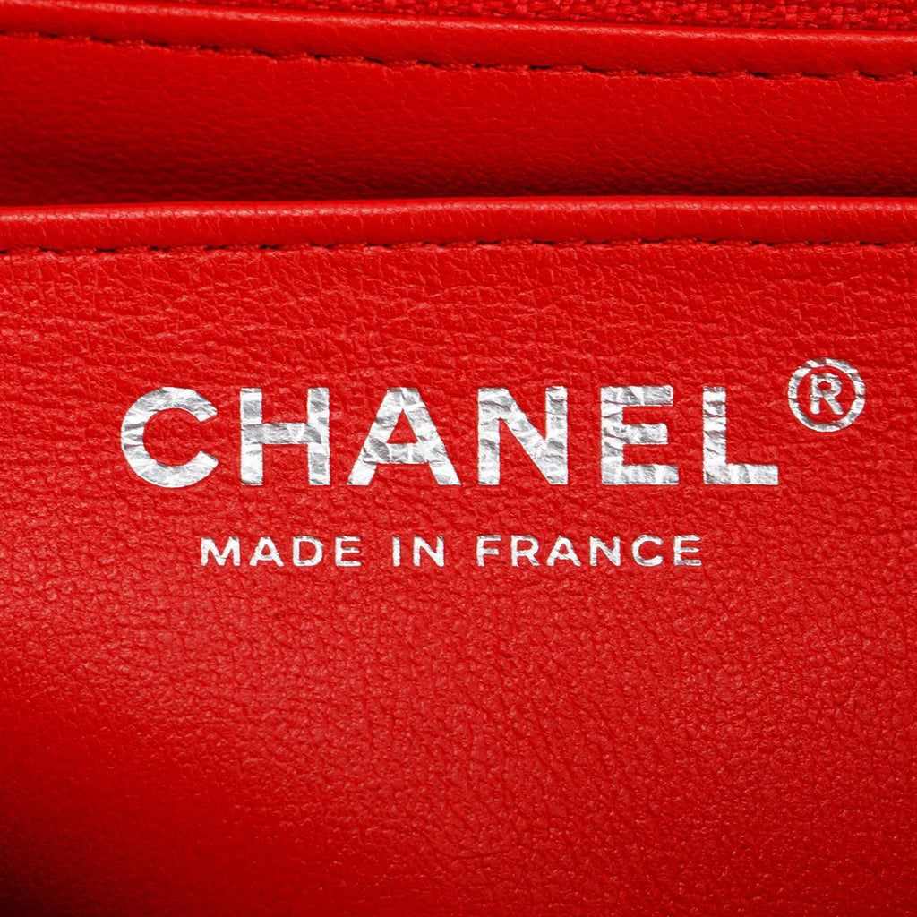 2022 Red Tweed Classic Mini Rectangular Flap Bag