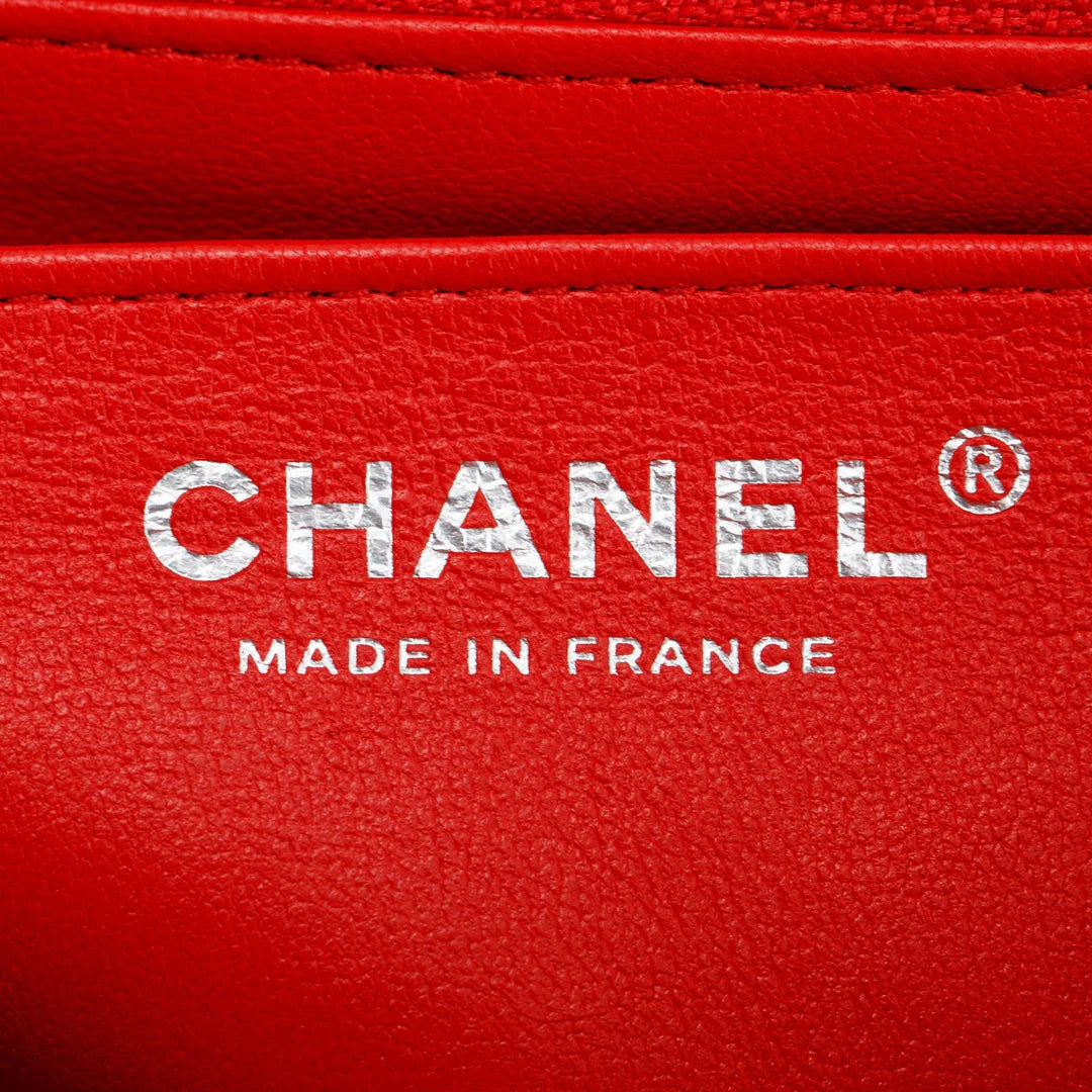 2022 Red Tweed Classic Mini Rectangular Flap Bag