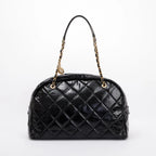 2023 Black Patent Leather Maxi Bowling Bag