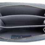 2023 Metallic Blue Calfskin Leather Classic Zipped Coin Purse
