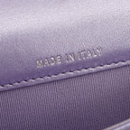 2023 Purple Iridescent Lambskin Leather Classic Flap Card Holder