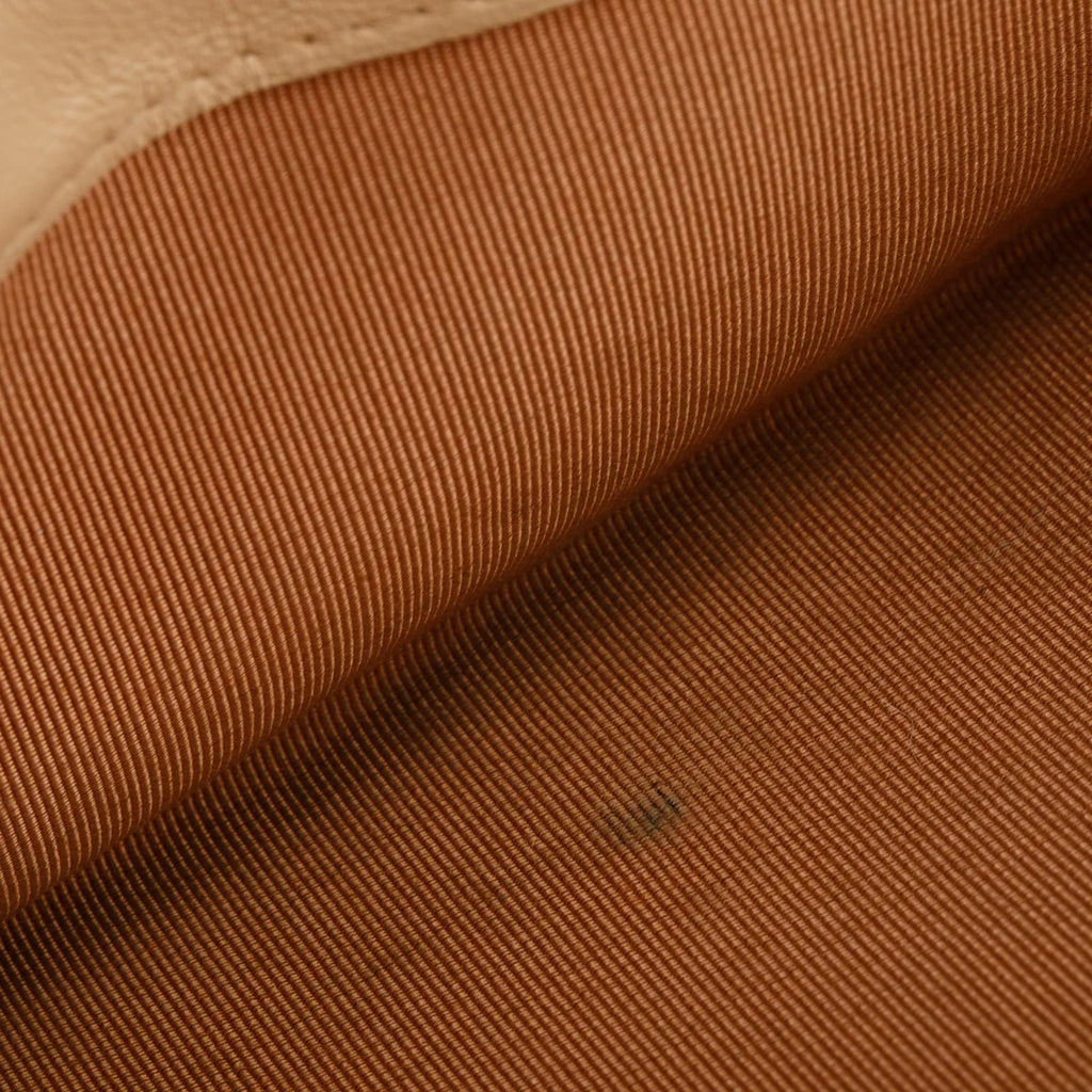 Beige Lambskin Leather Continental Flap Wallet