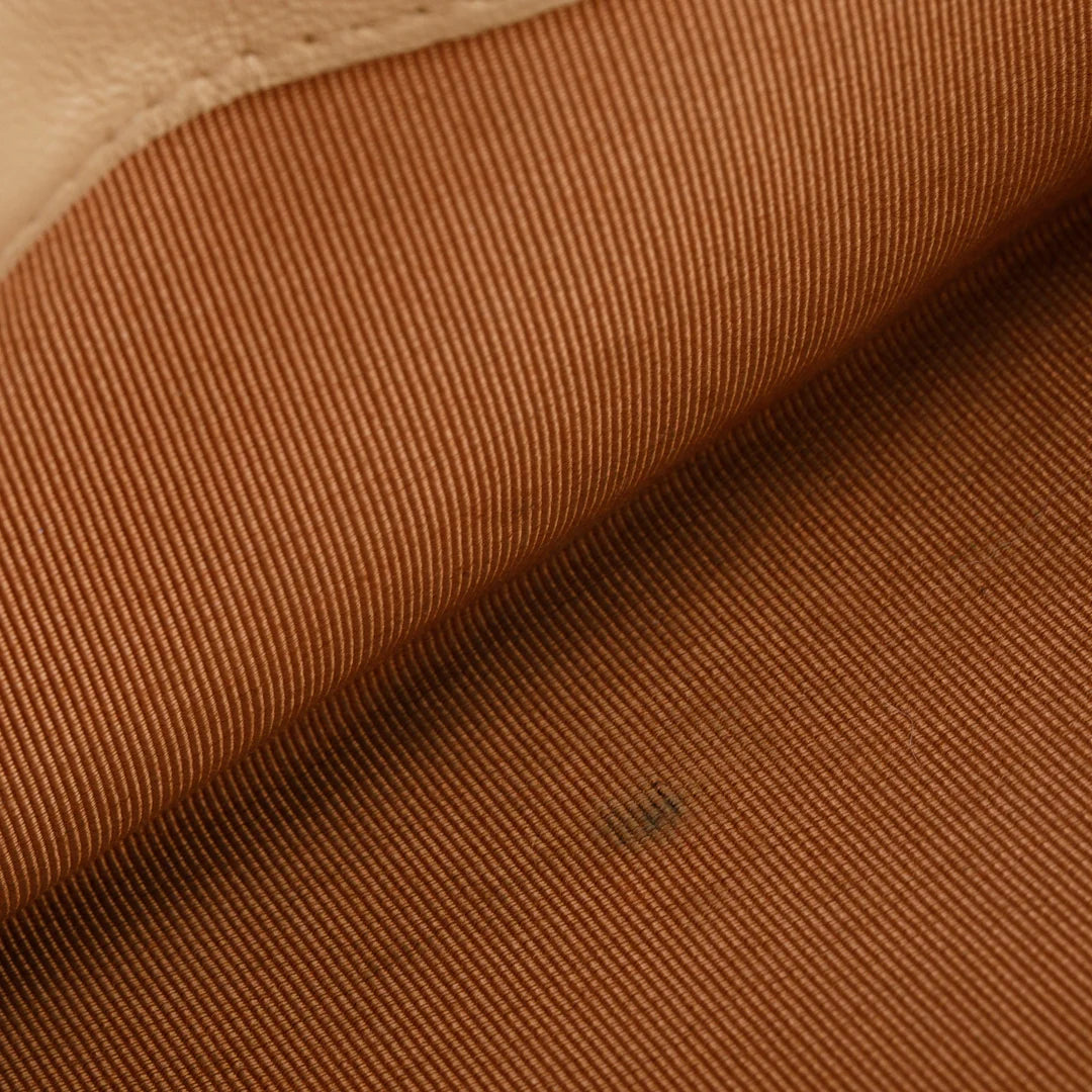 Beige Lambskin Leather Continental Flap Wallet