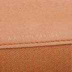 Beige Lambskin Leather Continental Flap Wallet