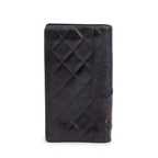 Black Calfskin Leather Cambon Yen Wallet
