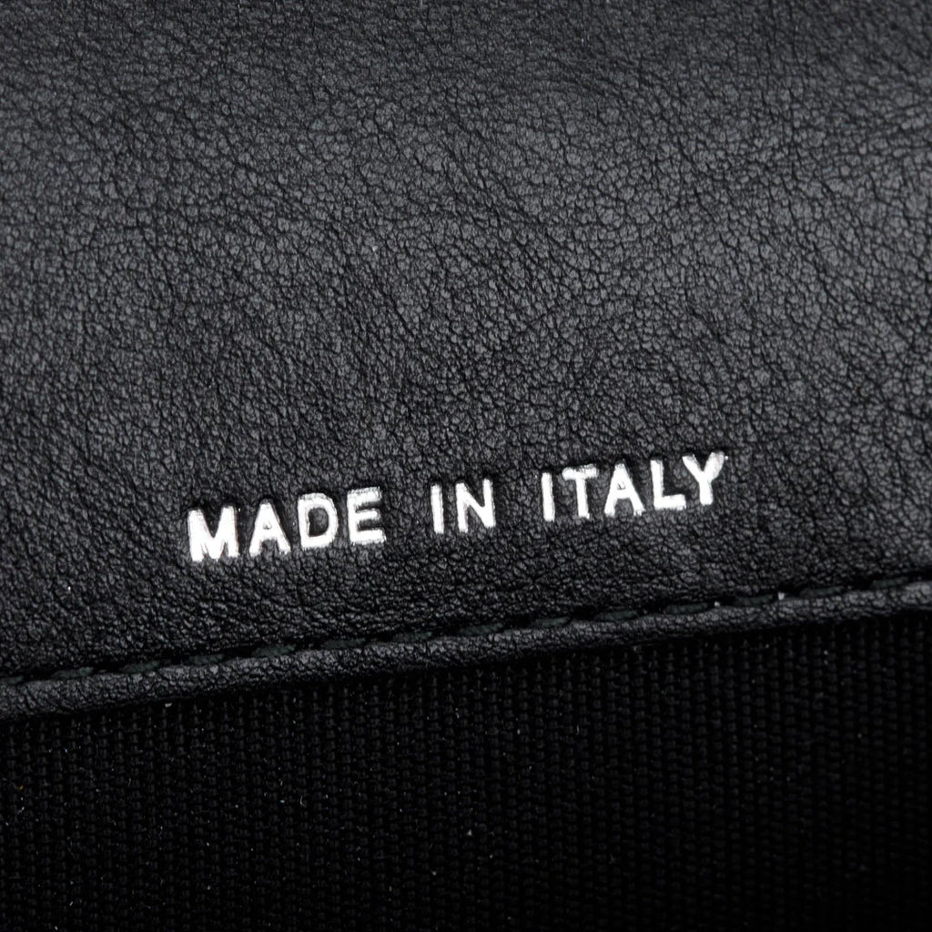 Black Calfskin Leather Classic Flap Card Holder