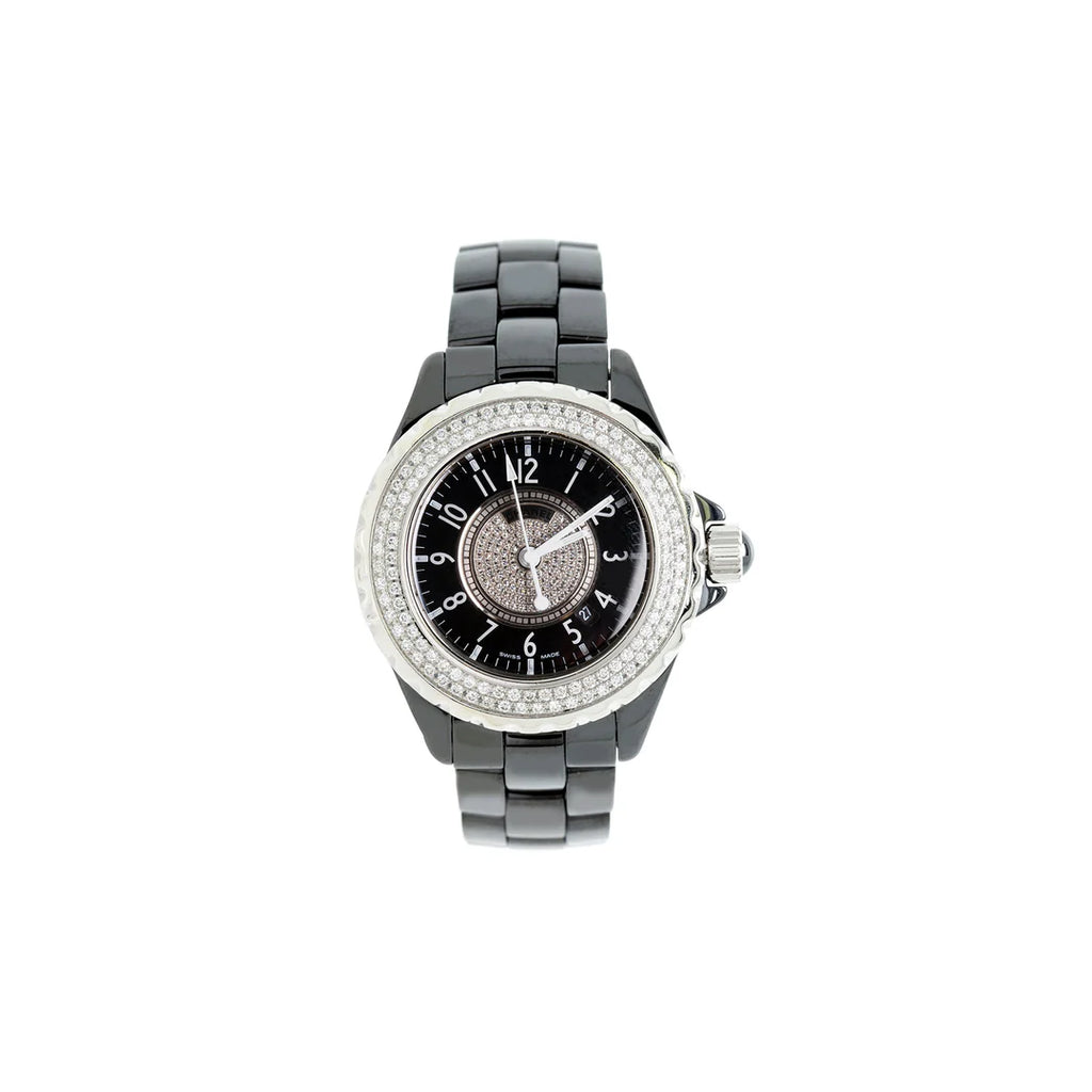 Black Ceramic Diamond J12 Watch