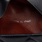 Black Lambskin Leather Double Sided Compact Wallet