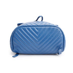 Blue Chevron Quilted Lambskin Leather Small Urban Spirit Backpack w/ Authenticity Card