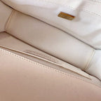 Chanel CC Front Pocket Flap Bag Stitched Calfskin Small White Coeur Cult Core