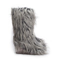 Grey Fantasy Fau Fur Icicle Heel Mukluks Boots, Size 38 Coeur Cult Core