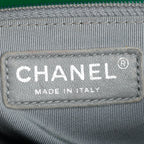 Metallic Green Quilted Calfskin Leather New Medium Boy Bag