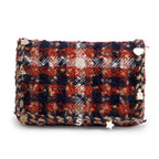 Multicolor Tweed Charms Wallet On Chain w/ Authenticity Card