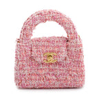 Pink Tweed Nano Kelly Shopper w/ Box Coeur Cult Core