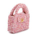 Pink Tweed Nano Kelly Shopper w/ Box Coeur Cult Core