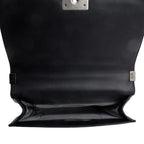 Black Quilted Lambskin Leather Large Boy Bag