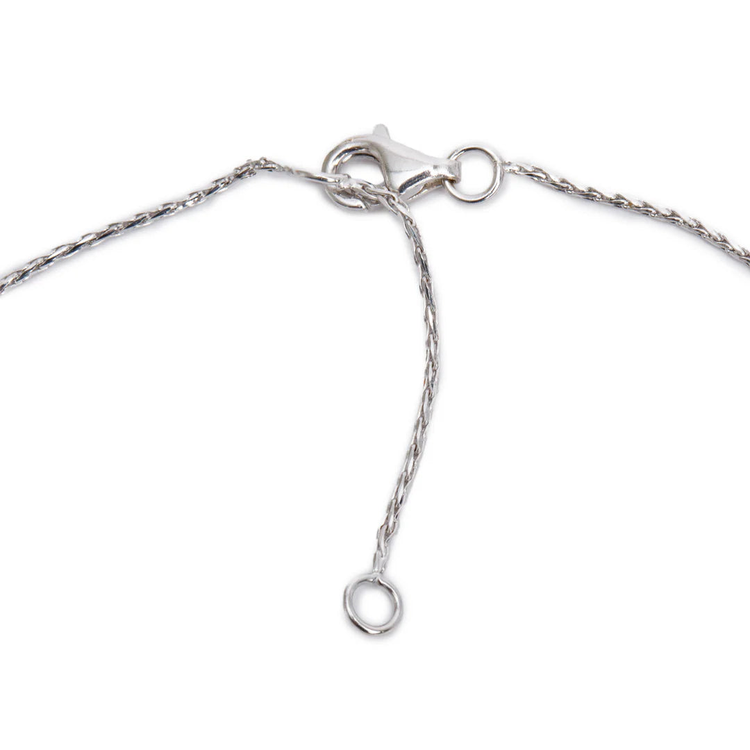 18k White Gold Yellow Sapphire &amp; Diamond Cross Pendant Necklace