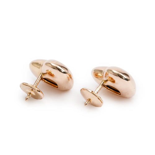 18k Rose Gold Happy Diamonds Heart Earrings