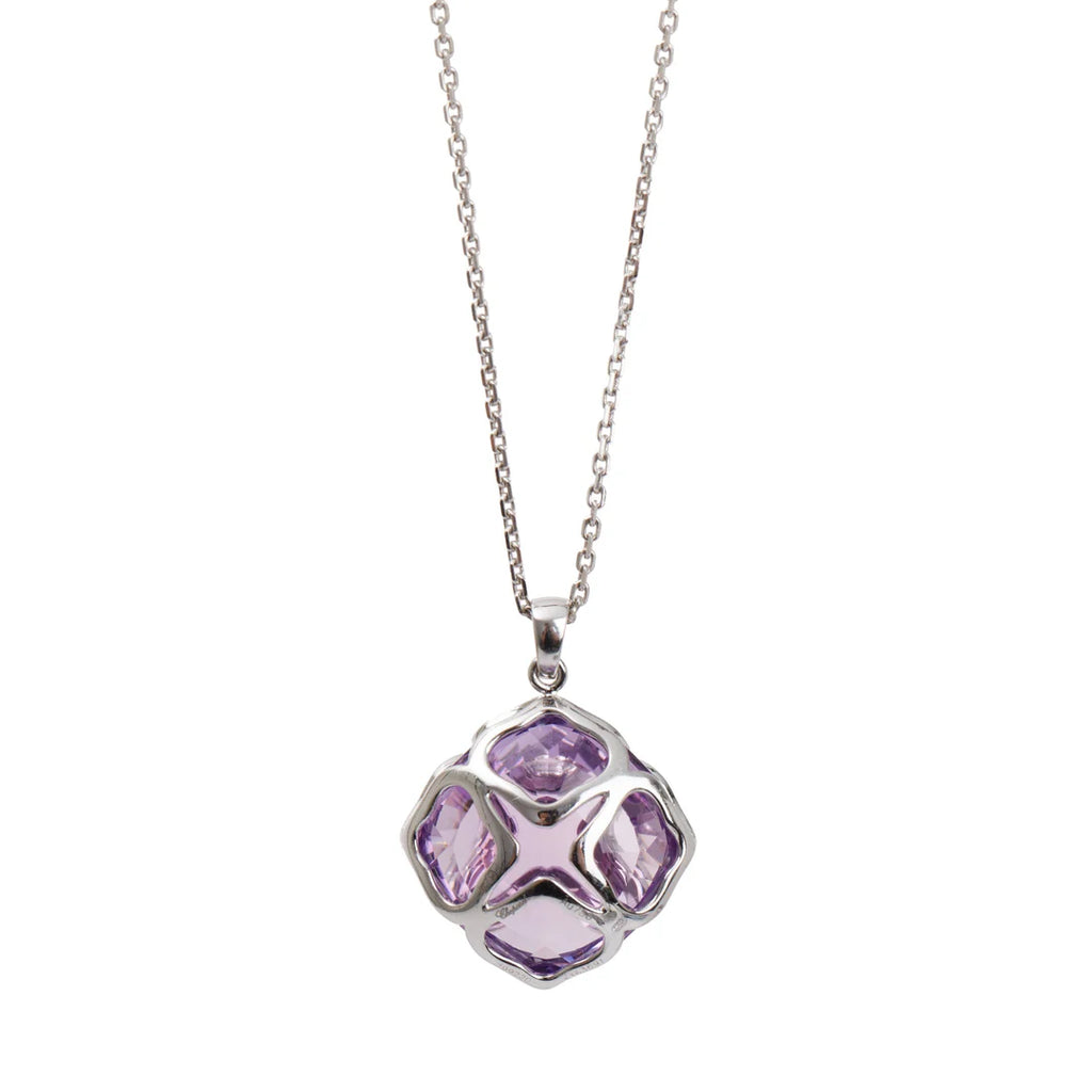 18k White Gold Amethyst Imperiale Pendant Necklace