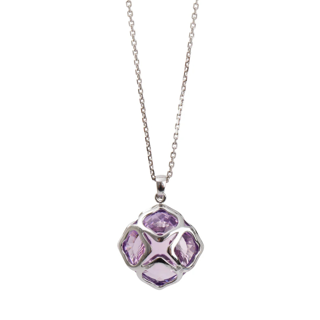 18k White Gold Amethyst Imperiale Pendant Necklace