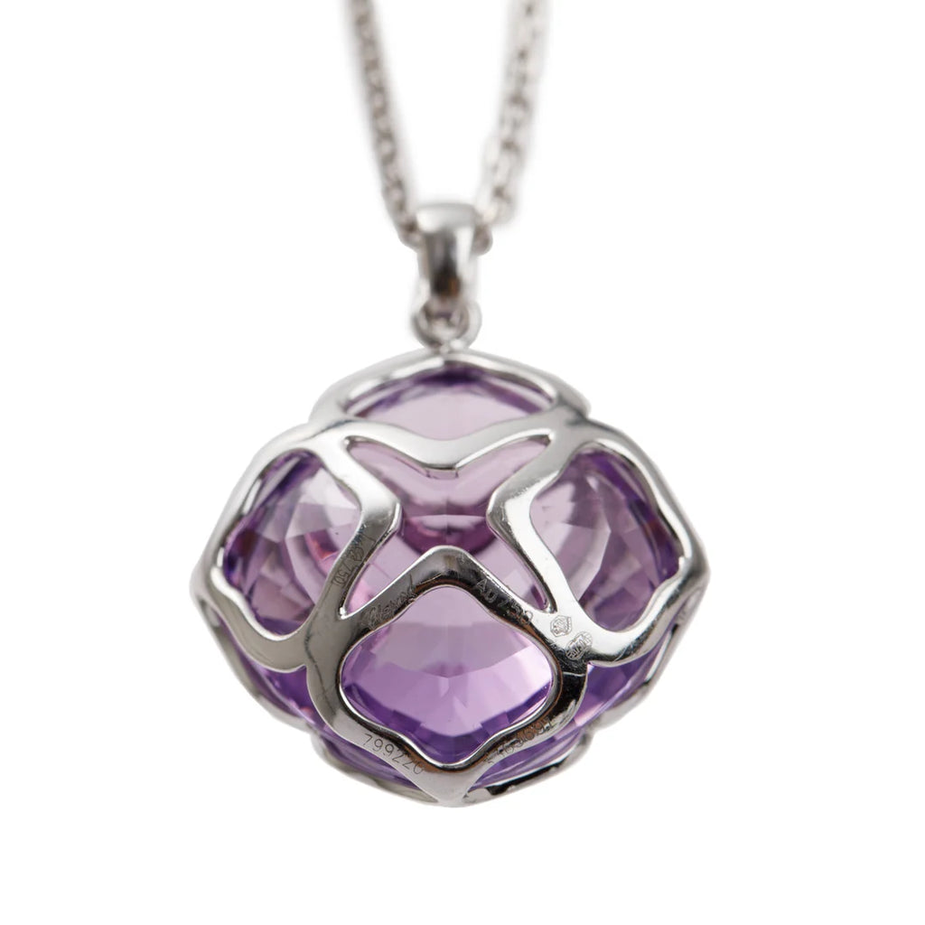 18k White Gold Amethyst Imperiale Pendant Necklace