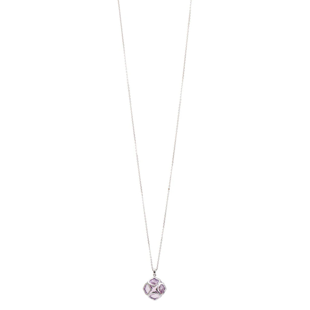 18k White Gold Amethyst Imperiale Pendant Necklace