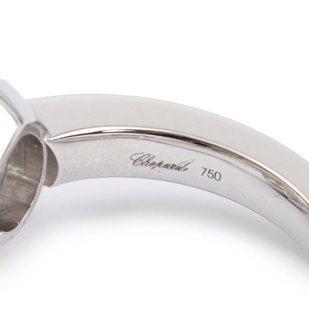 18k White Gold Happy Diamonds Heart Ring, Size 6