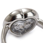 18k White Gold Happy Diamonds Icons Heart Ring, Size 4.5