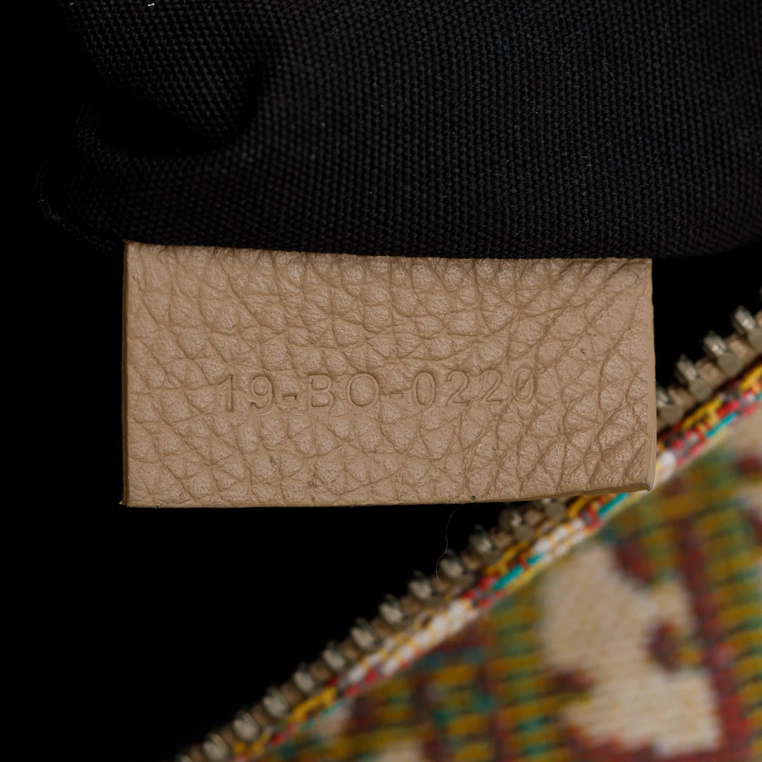 2020 Multicolour Oblique Jacquard Saddle Bag