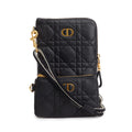 2021 Black Quilted Leather Caro Multifunctional Pouch w/ Box