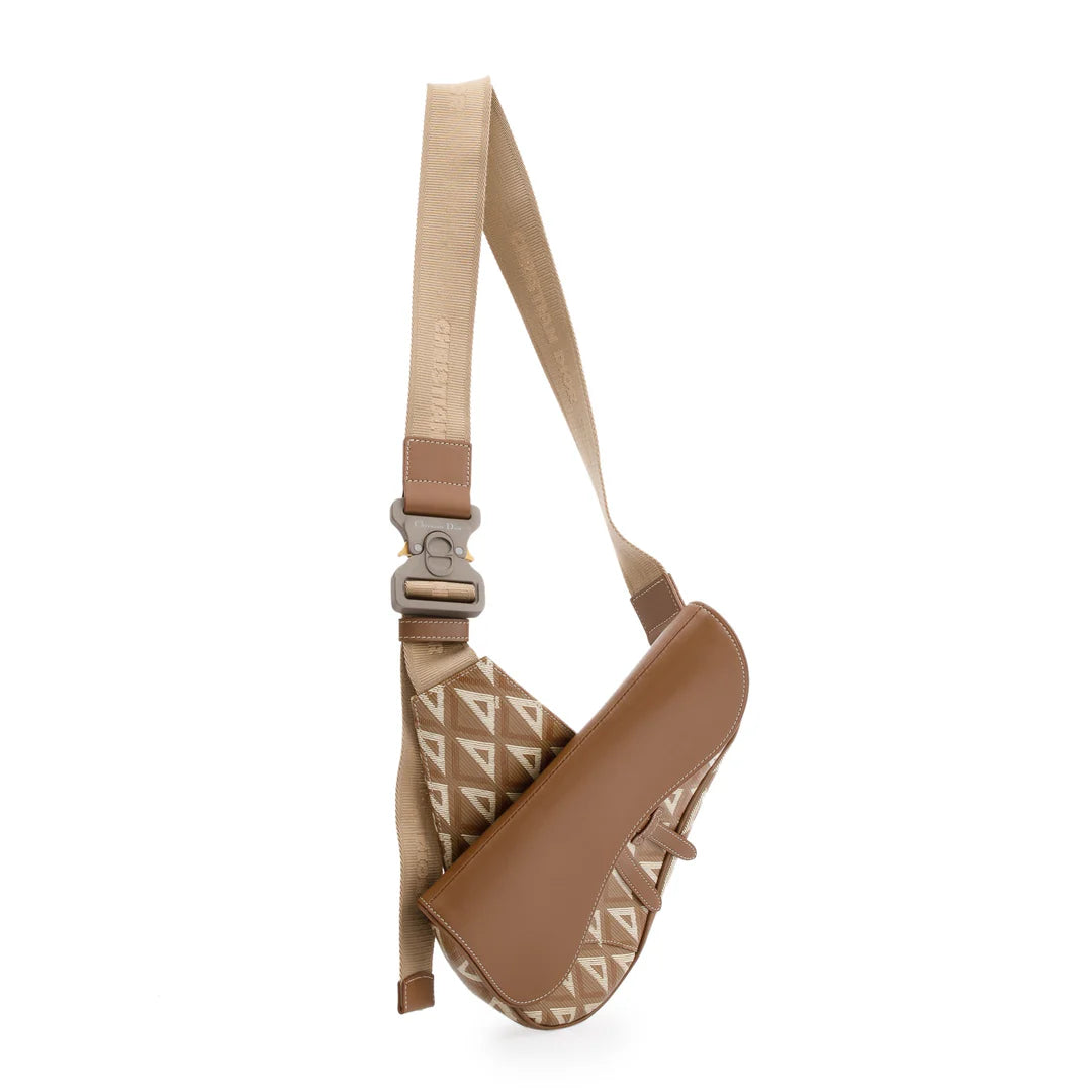 2021 CD Diamond Coated Canvas Saddle Bag